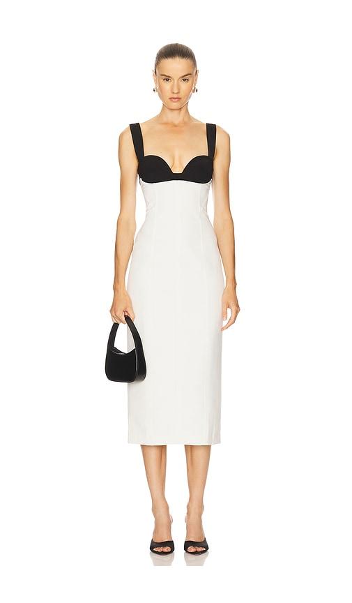 camila coelho evangelina midi dress in white.