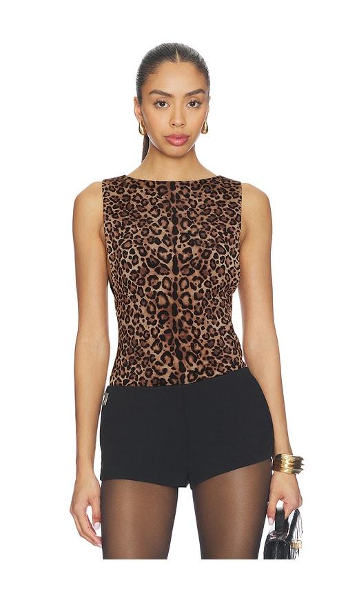 camila coelho evita bodysuit in multi.