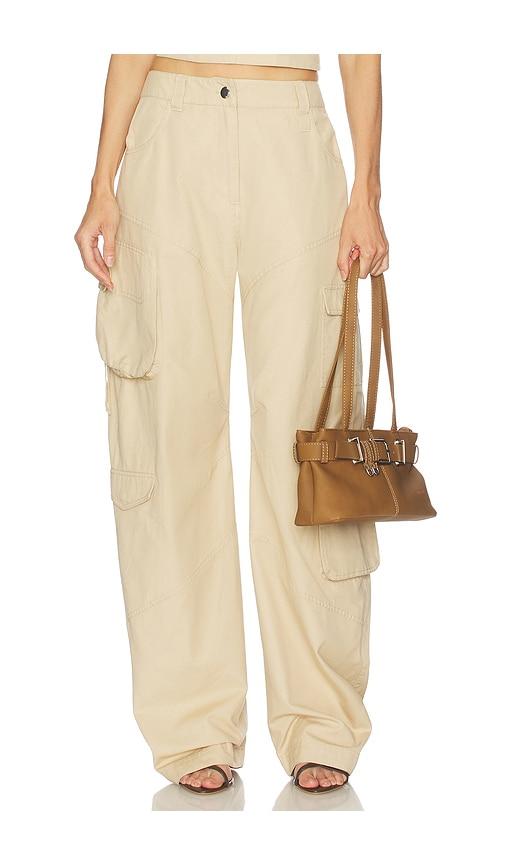 camila coelho gigi pant in beige.