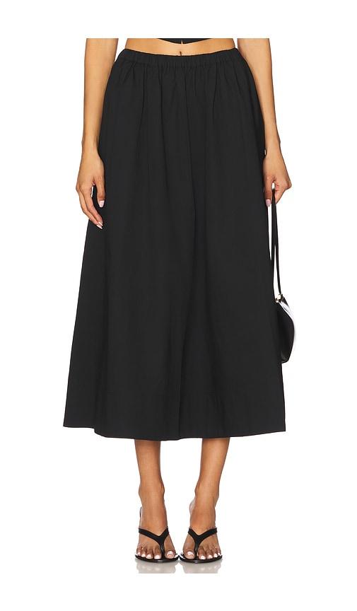 camila coelho gurina skirt in black.
