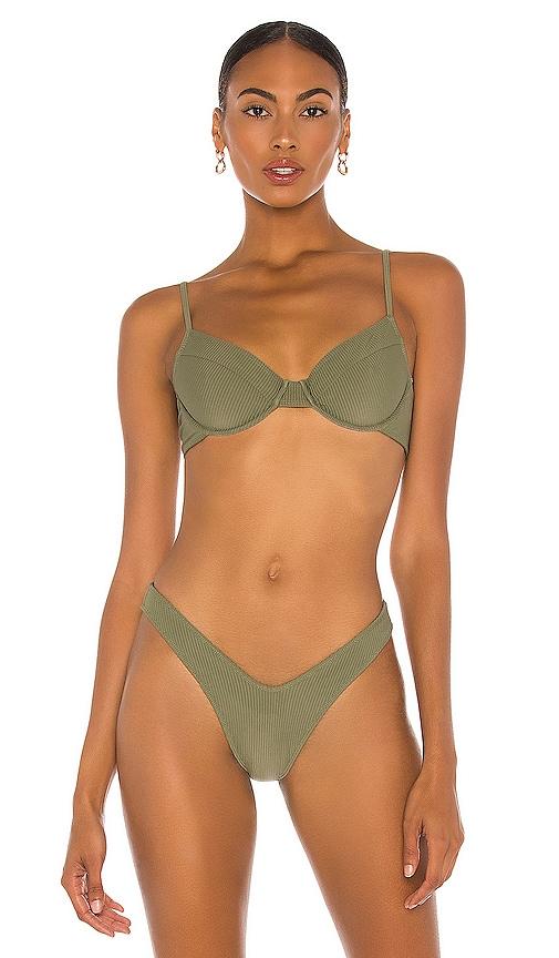 camila coelho harbor top in green.