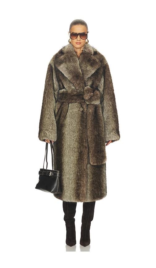 camila coelho iordana coat in charcoal.