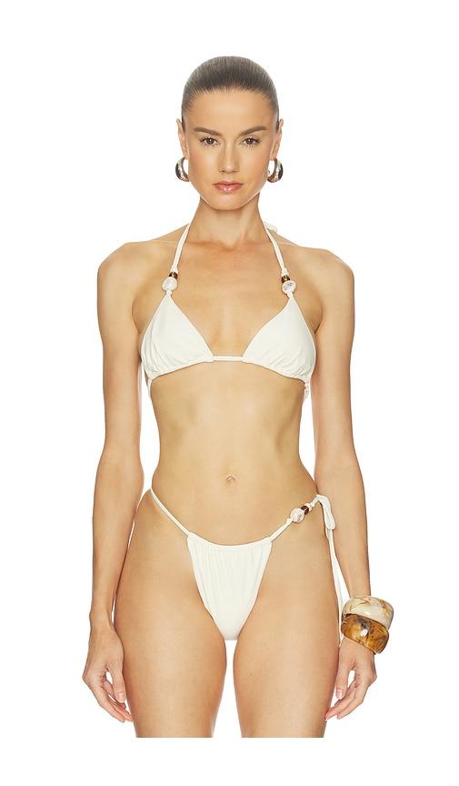 camila coelho jacy top in ivory.