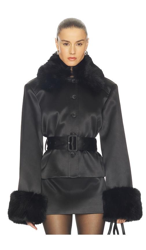 camila coelho julieta jacket in black.