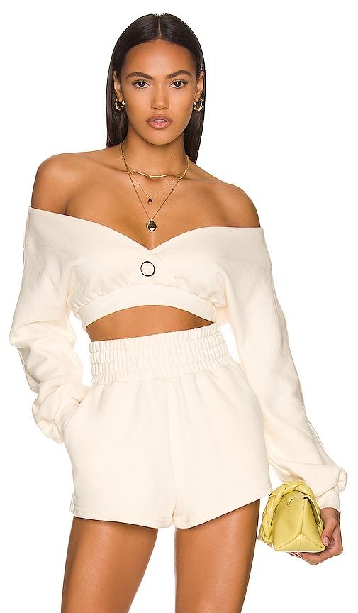 camila coelho kenzie pullover in ivory.