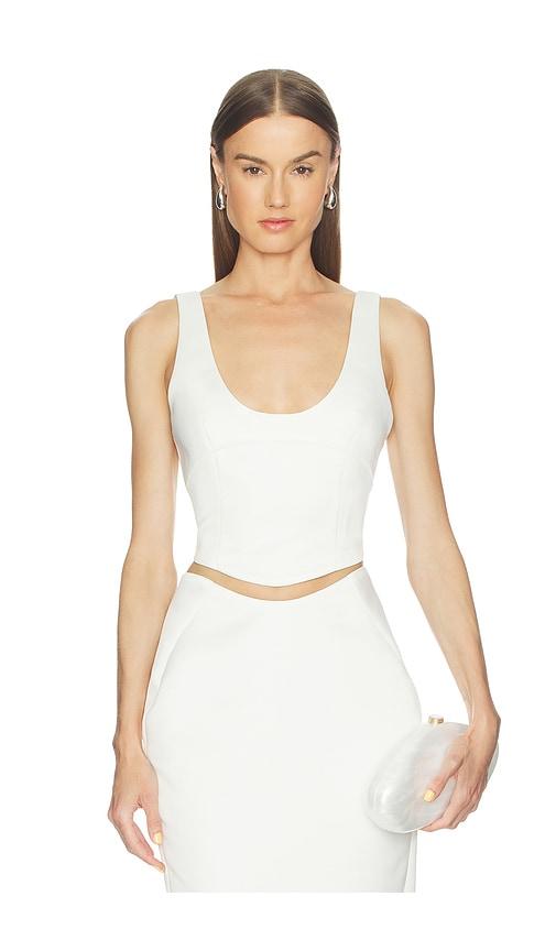 camila coelho lotta top in ivory.