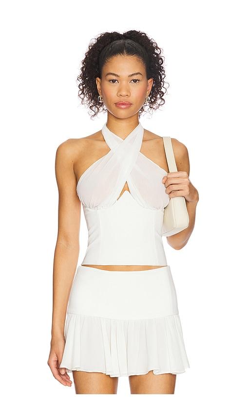 camila coelho luzina top in ivory.