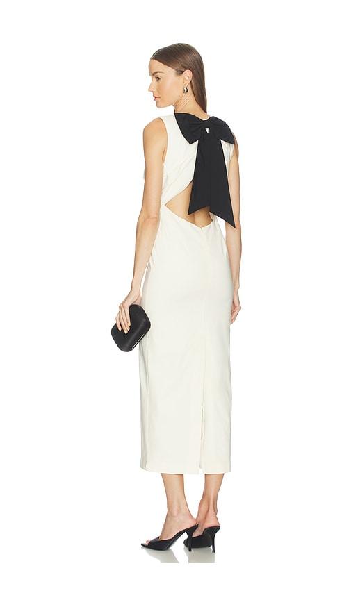 camila coelho lya dress in ivory,black.