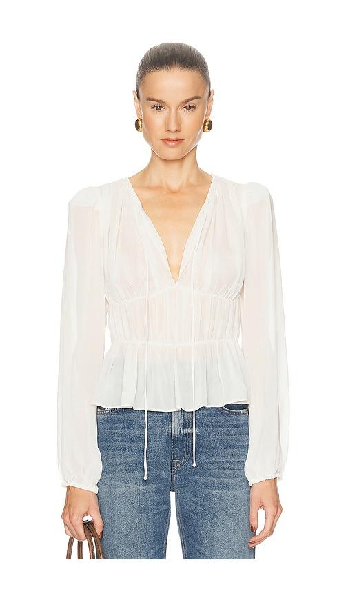 camila coelho lysette top in ivory.
