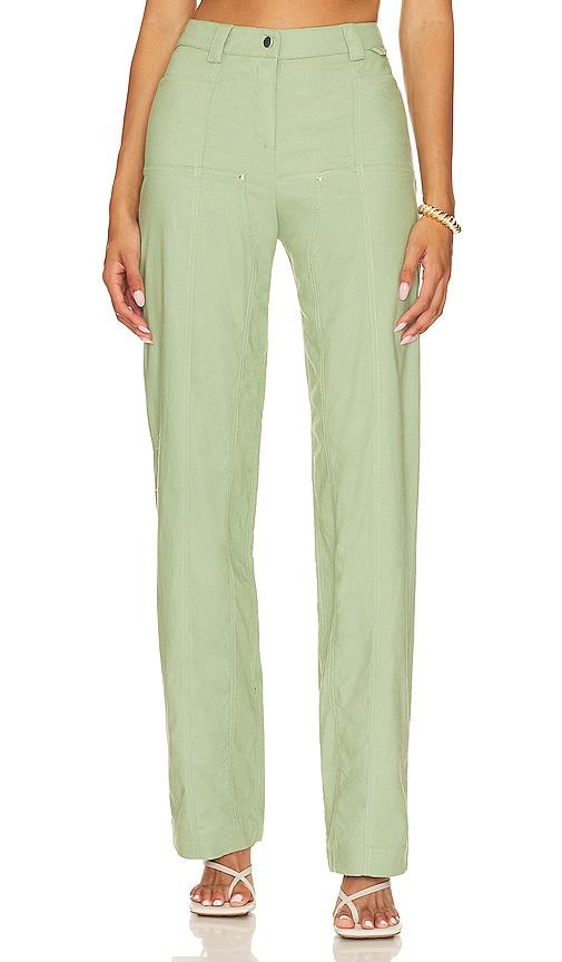 camila coelho matilde pant in sage.