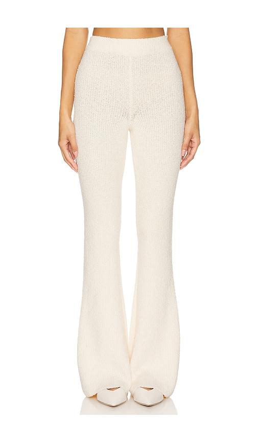 camila coelho nika rib pant in ivory.