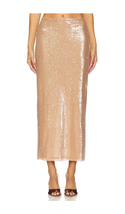 camila coelho noella skirt in neutral.