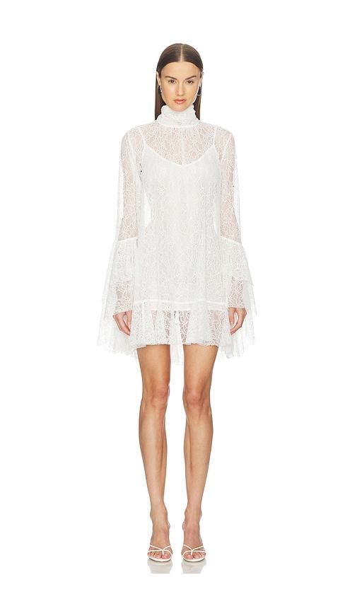 camila coelho norma mini dress in ivory.