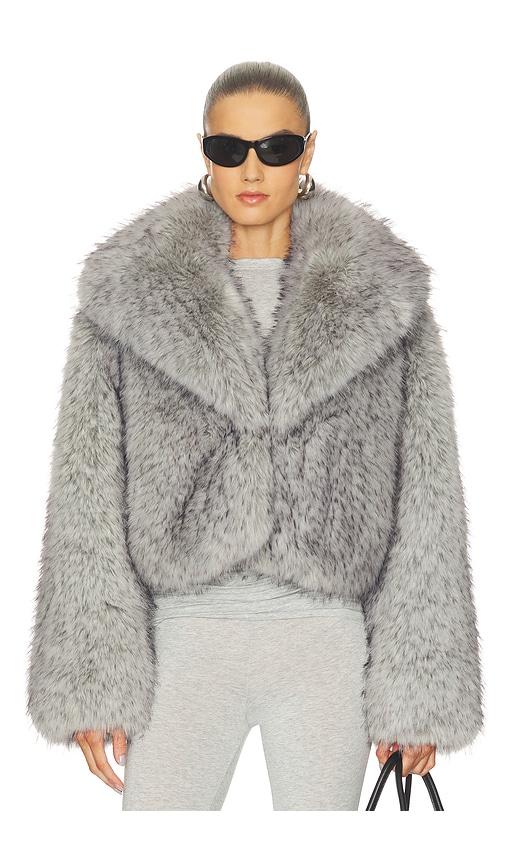 camila coelho nuria coat in grey.