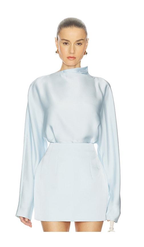 camila coelho ondina top in baby blue.