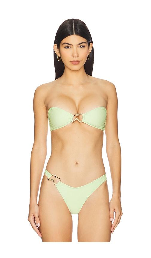 camila coelho rya top in green.