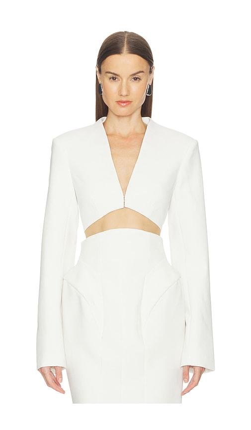 camila coelho selma jacket in ivory.