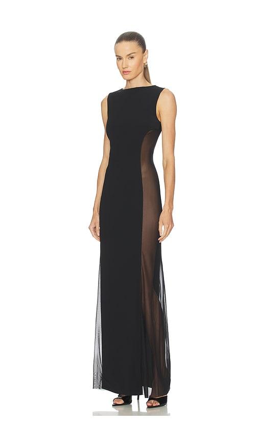 camila coelho teresita gown in black.