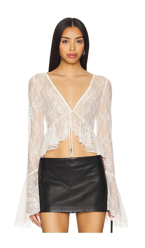 camila coelho terez top in cream.