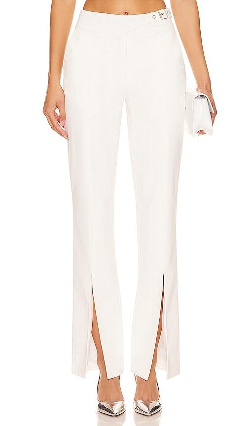 camila coelho vania trouser in ivory.