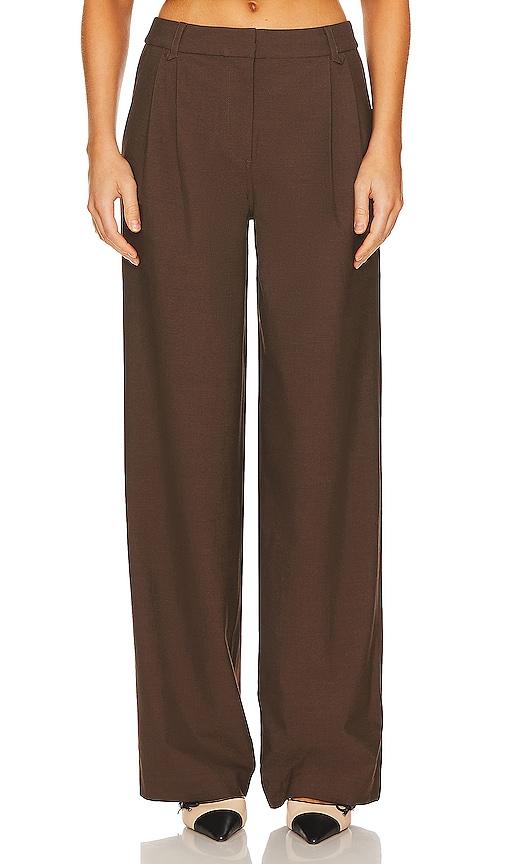 camila coelho xenia pant in brown.