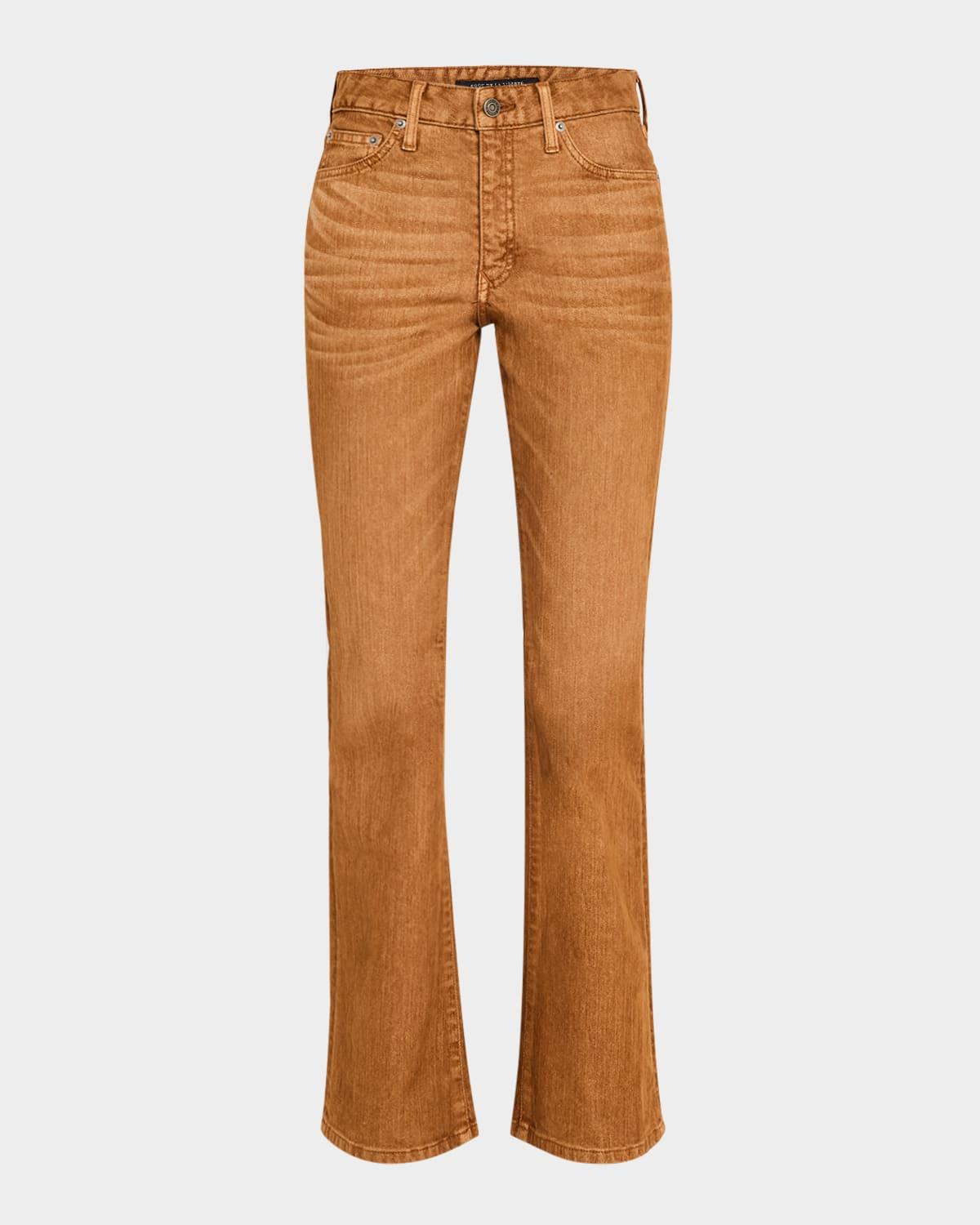 camila mid-rise twill bootcut pants