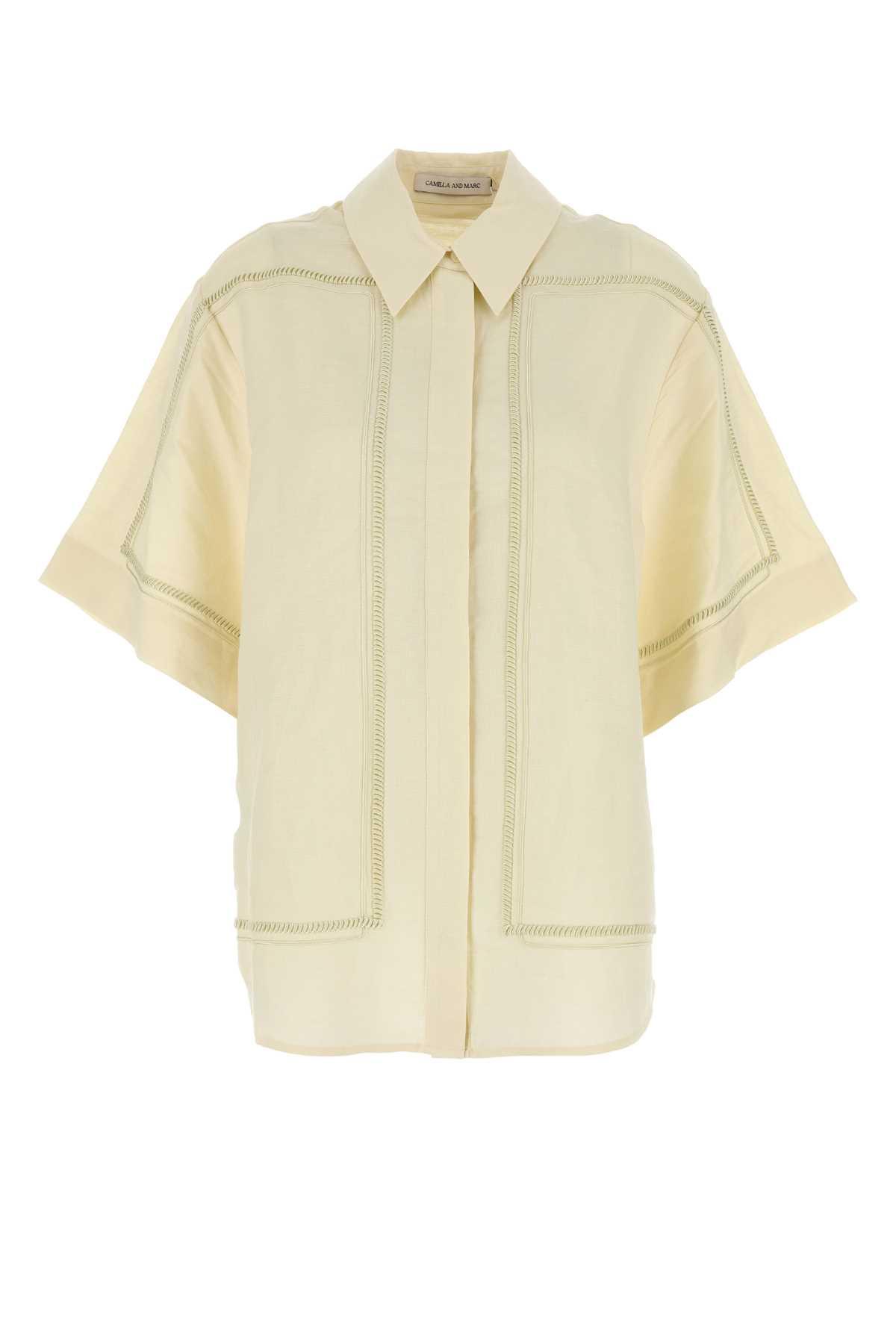 camilla and marc cream linen blend fortuna shirt