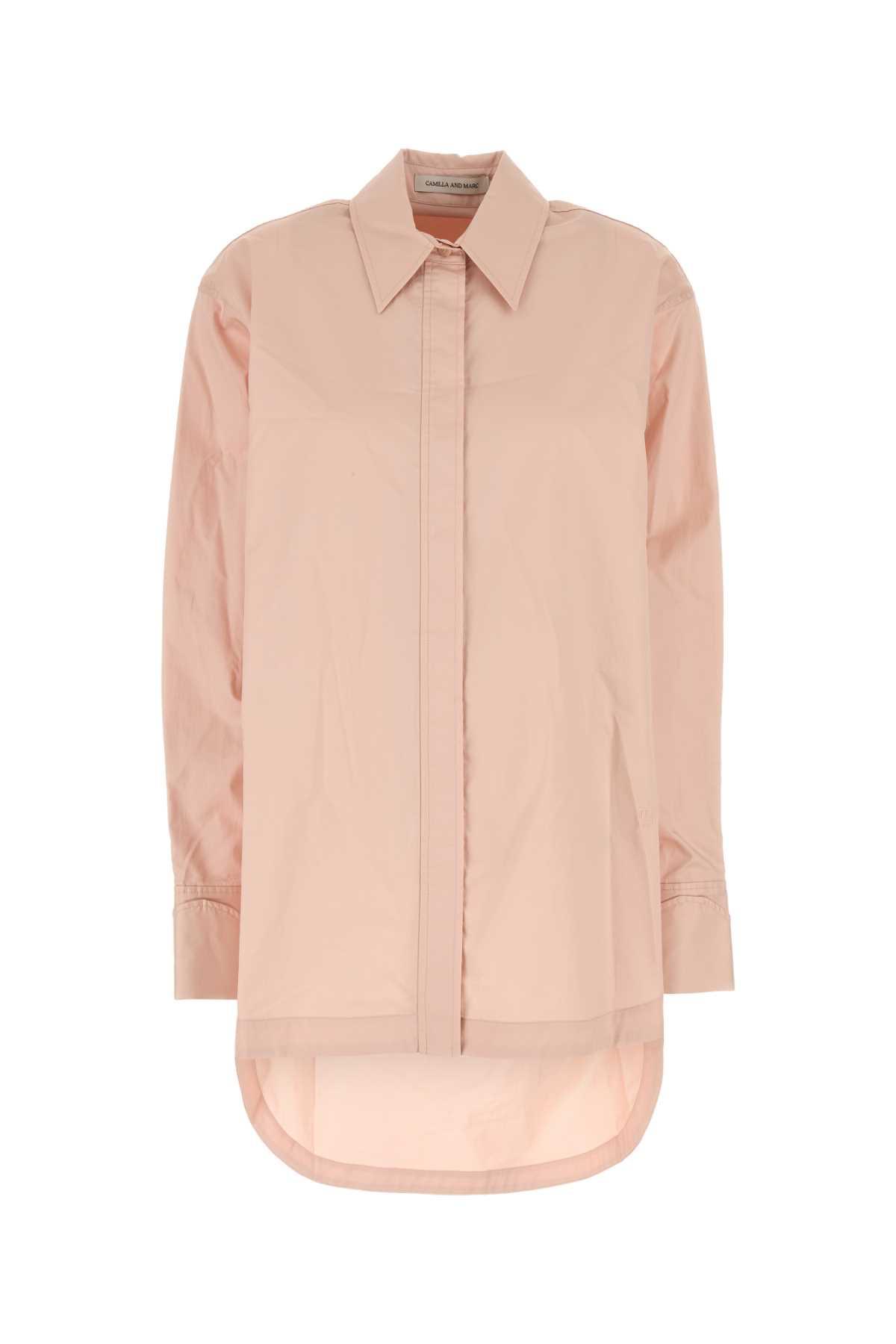 camilla and marc pastel pink poplin porte oversize shirt