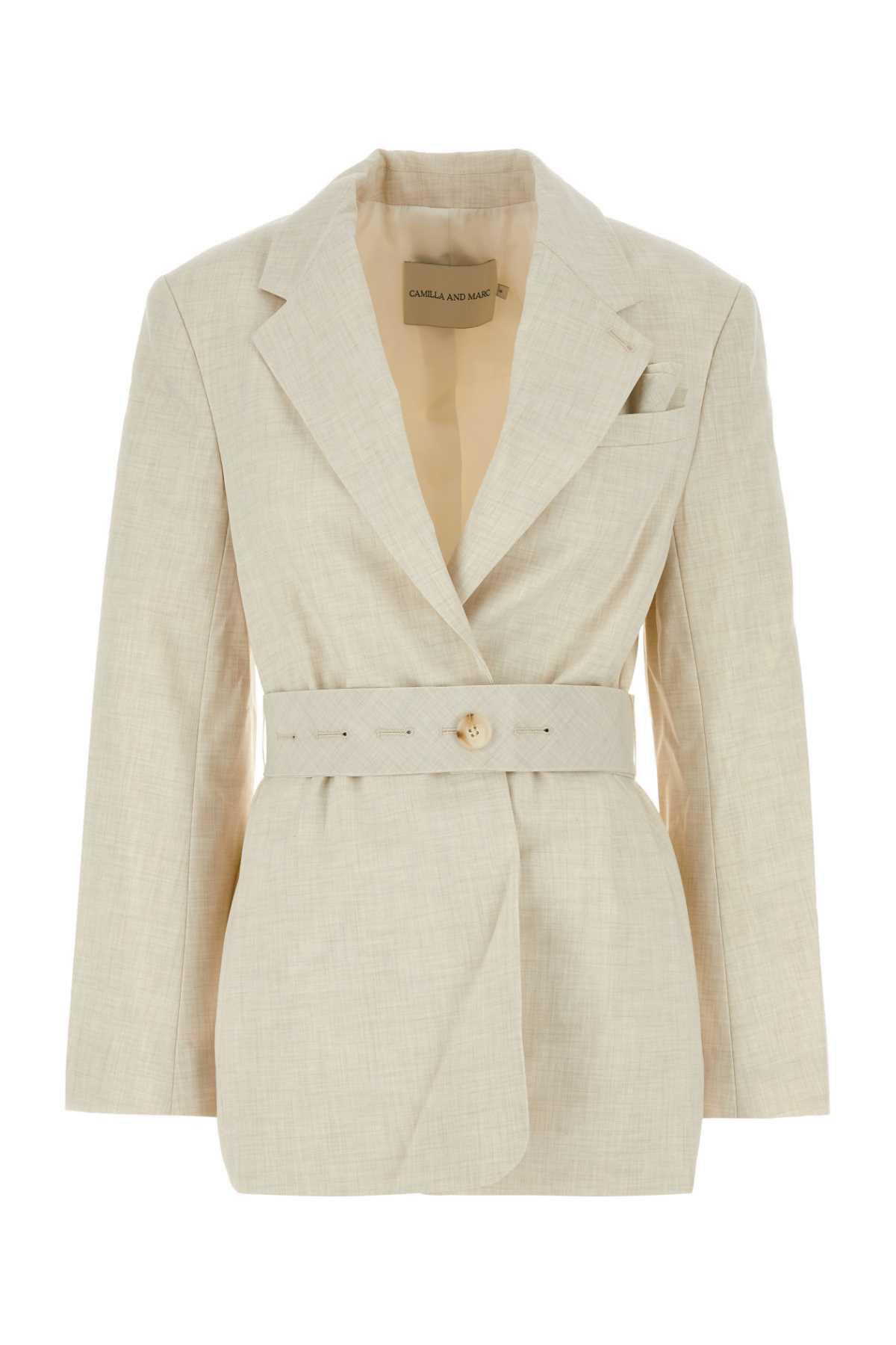 camilla and marc sand stretch polyester blend floris blazer