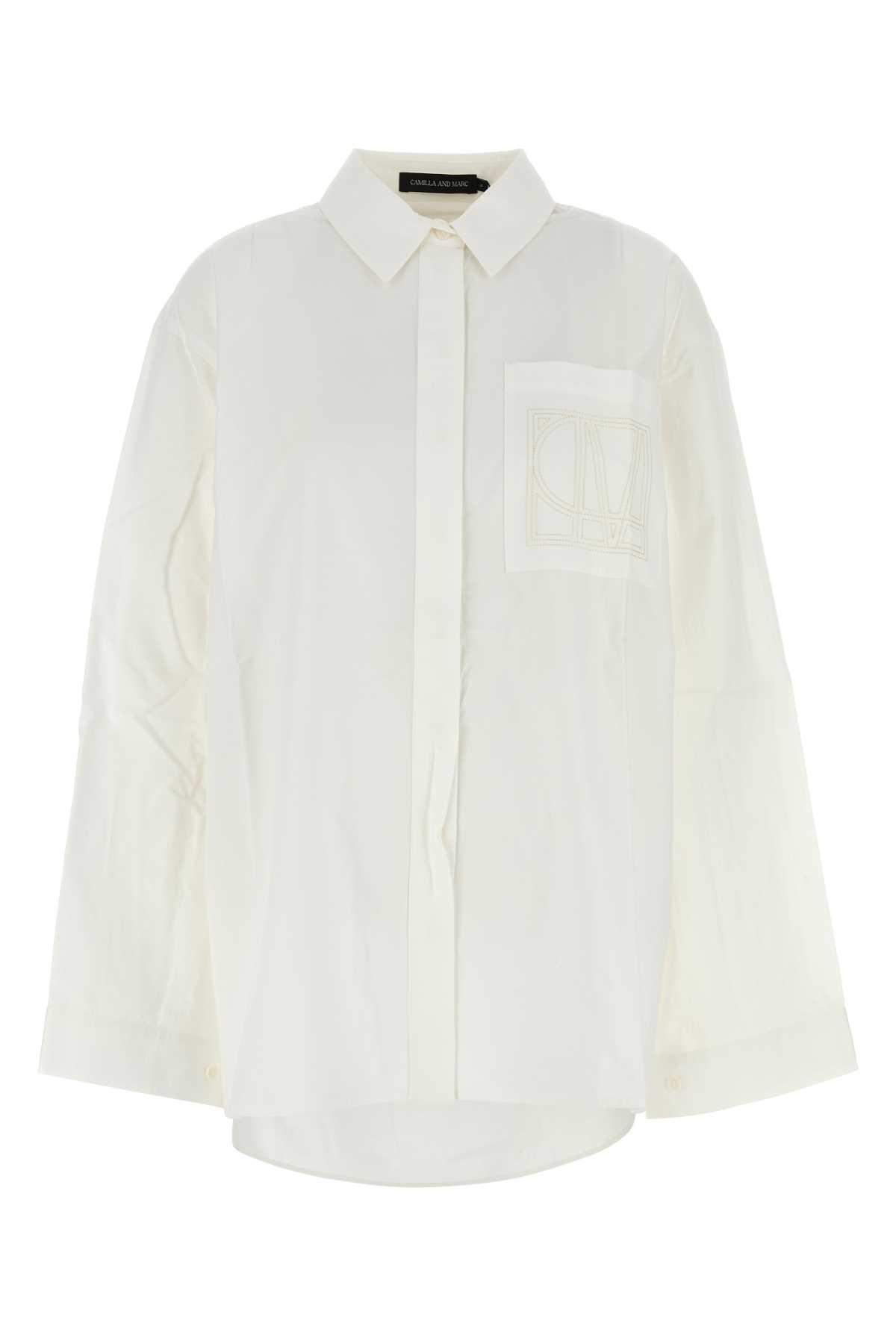 camilla and marc white poplin winslow oversize shirt