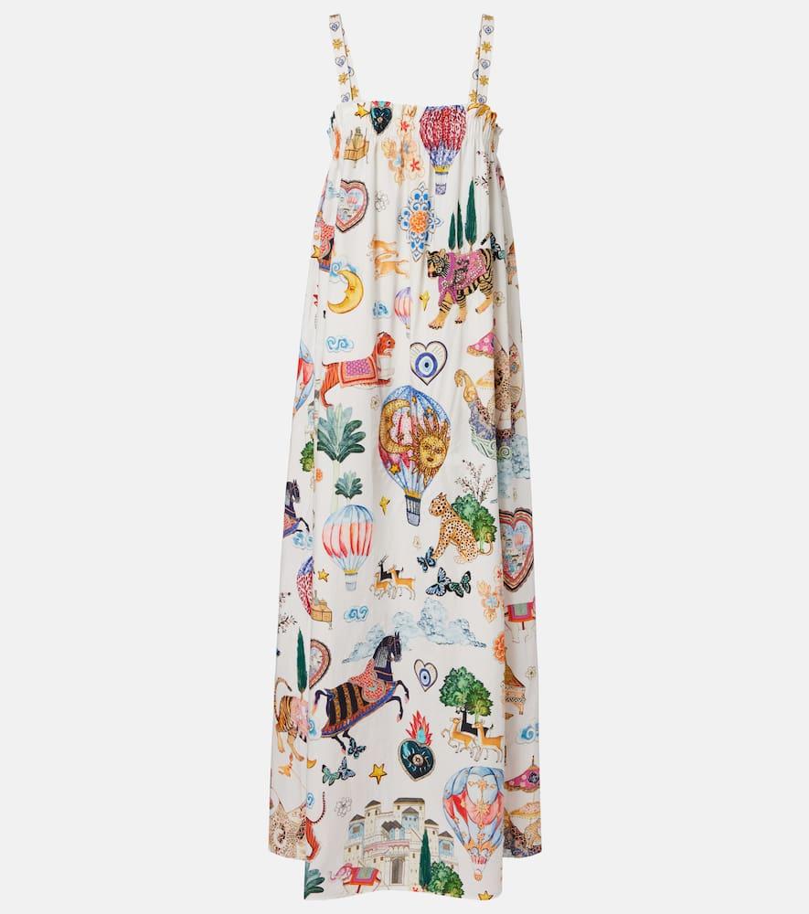 camilla embellished printed cotton maxi dress