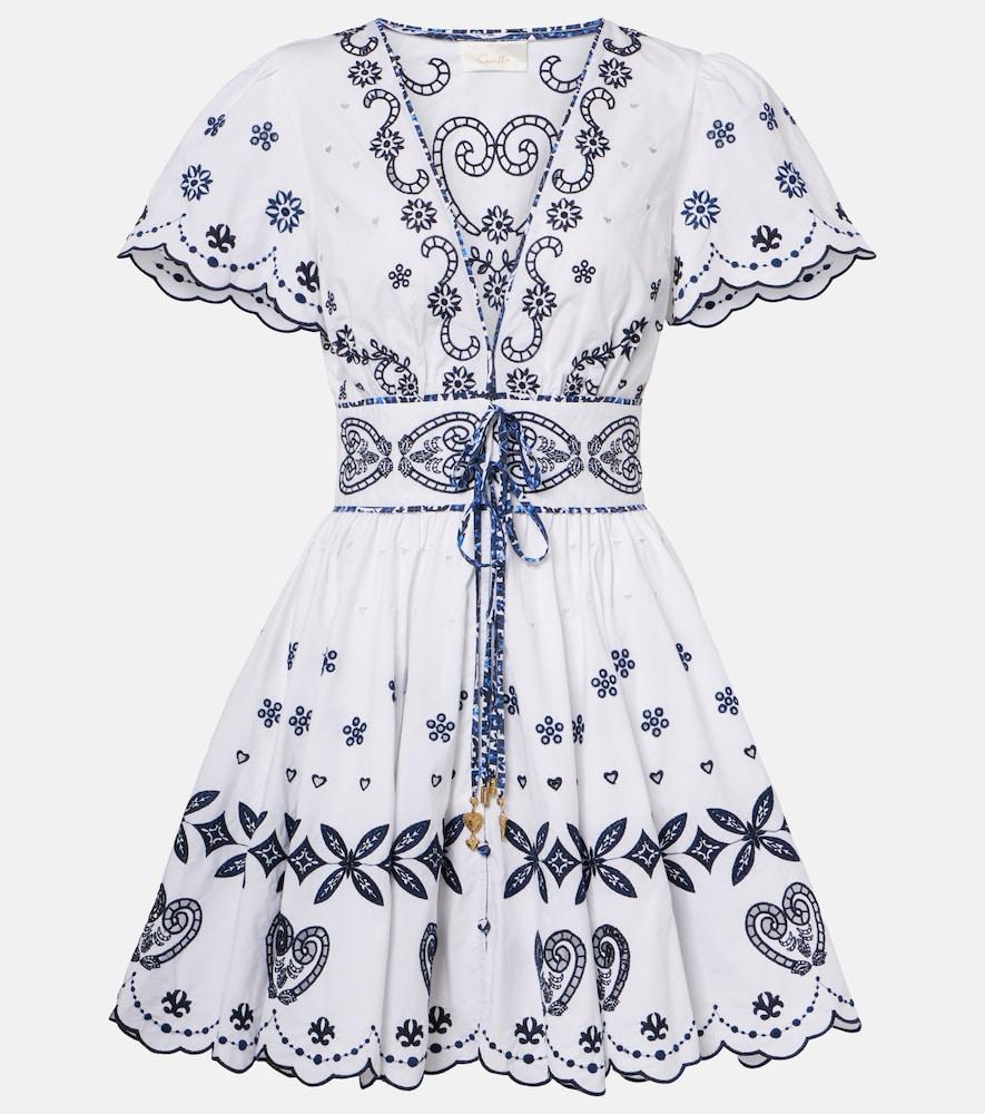 camilla embroidered cotton minidress
