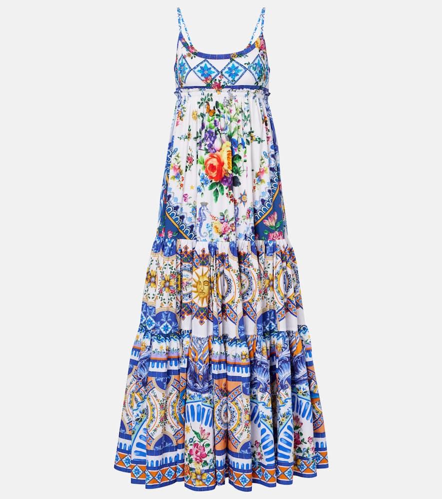 camilla floral cotton maxi dress