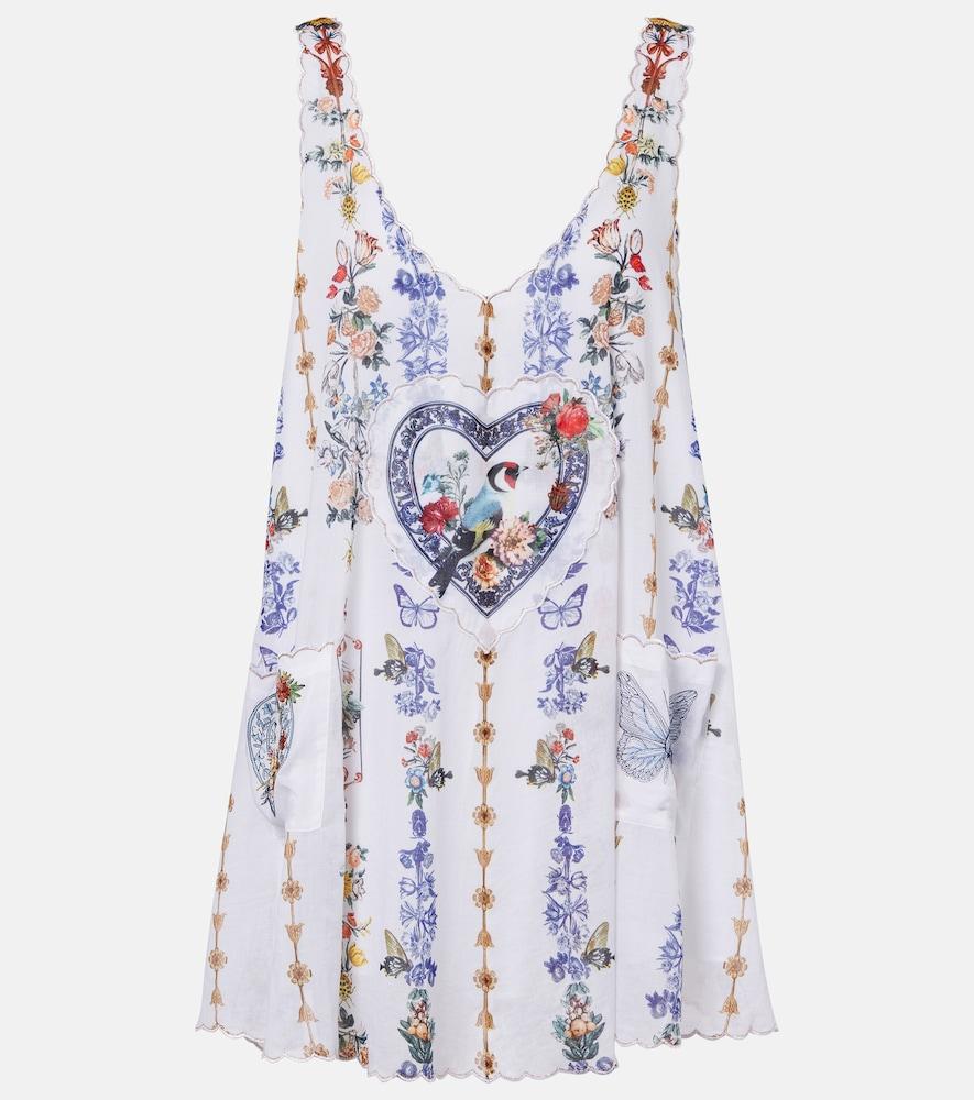 camilla printed cotton minidress