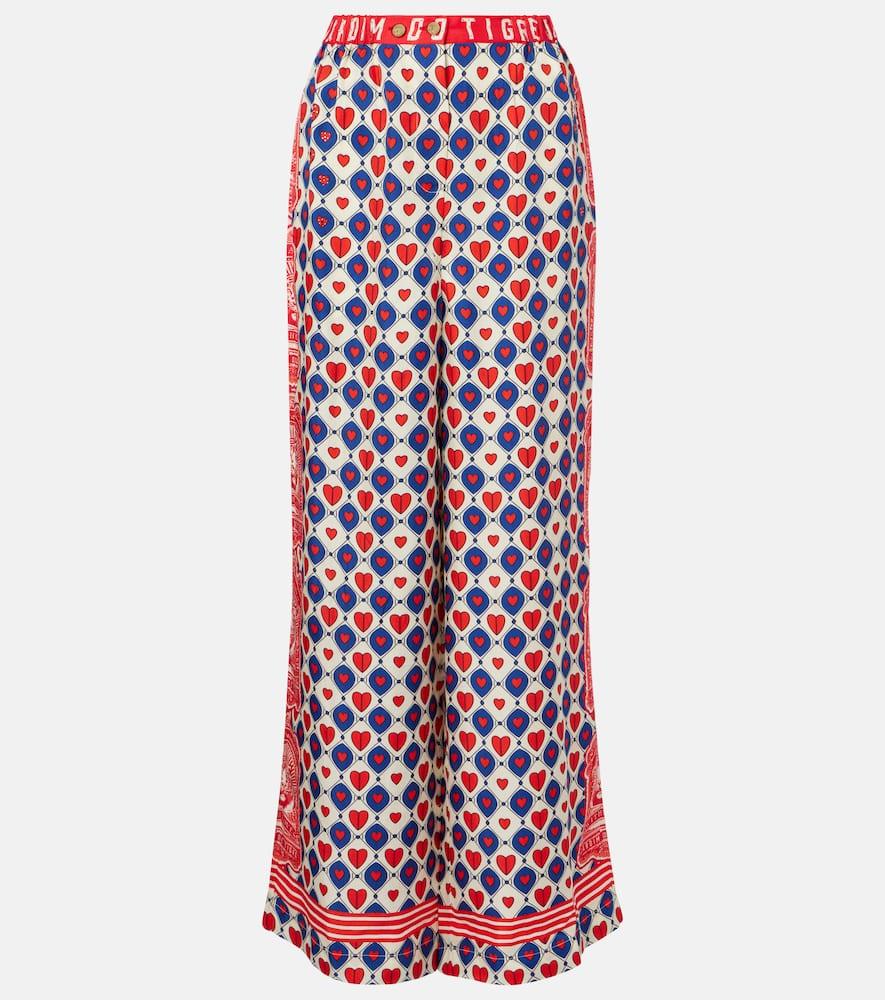camilla printed silk palazzo pants