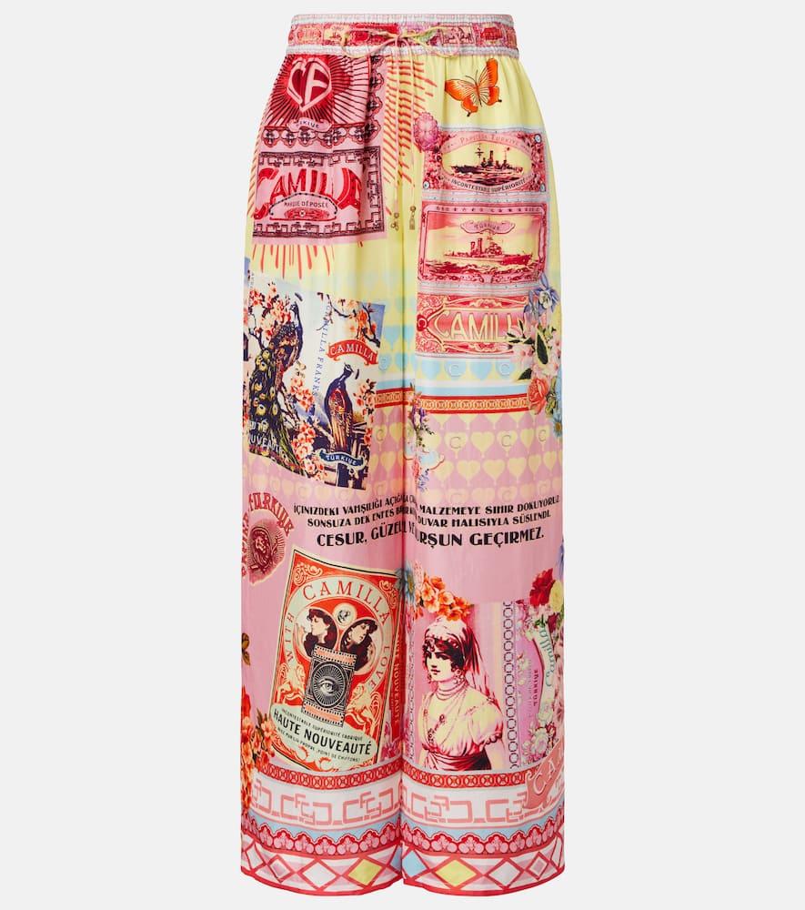 camilla printed silk wide
