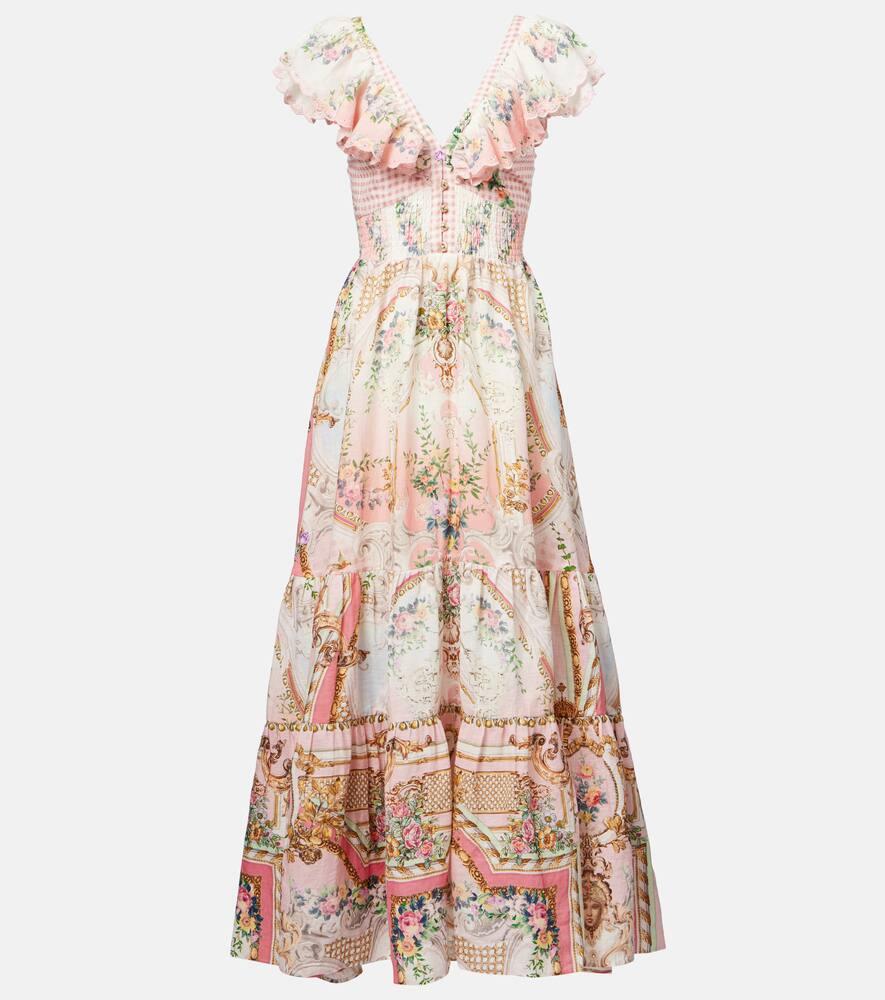 camilla tiered linen maxi dress