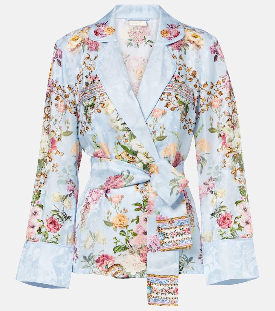 camilla tiled in time belted floral jacket