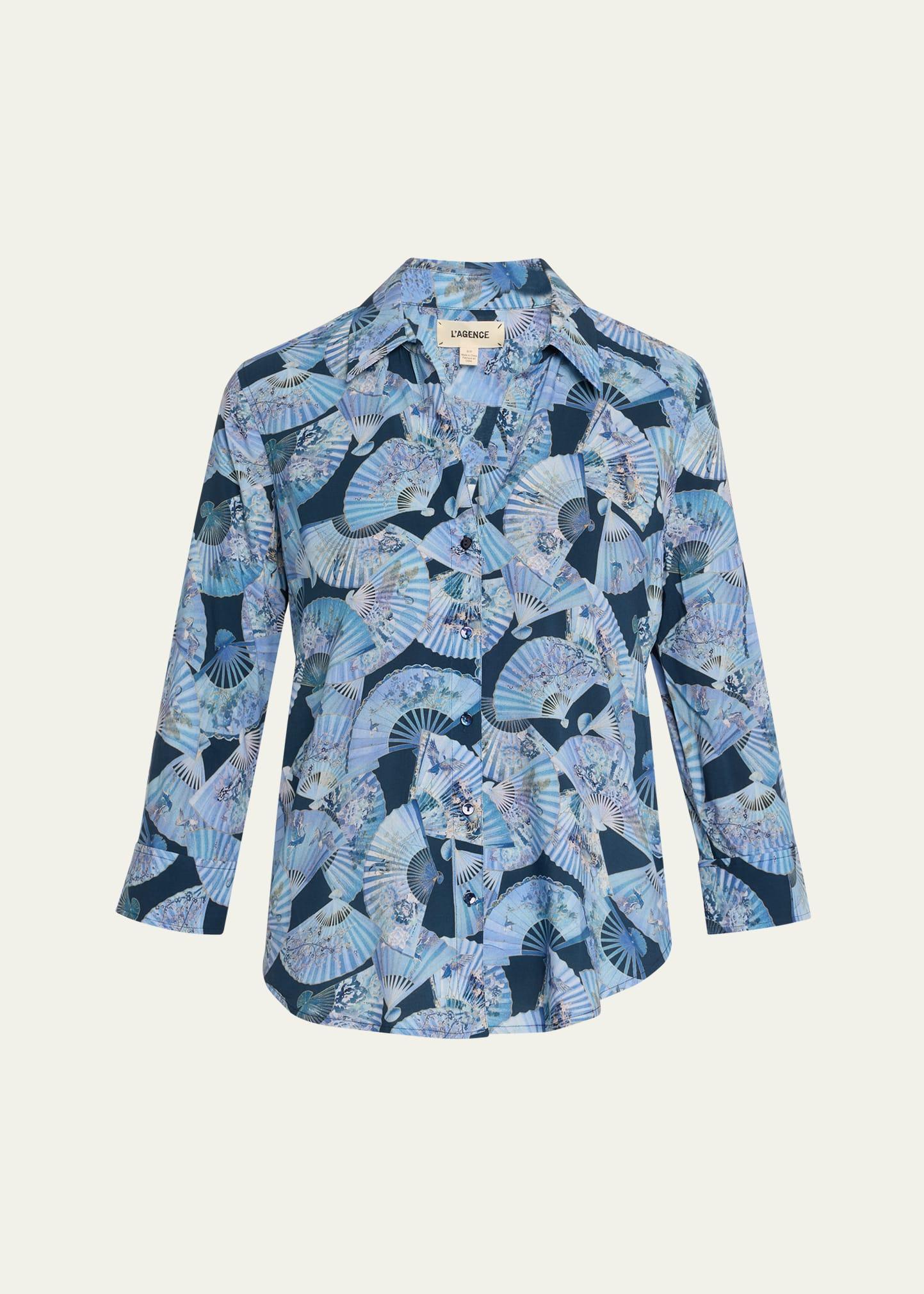 camille button-front blouse
