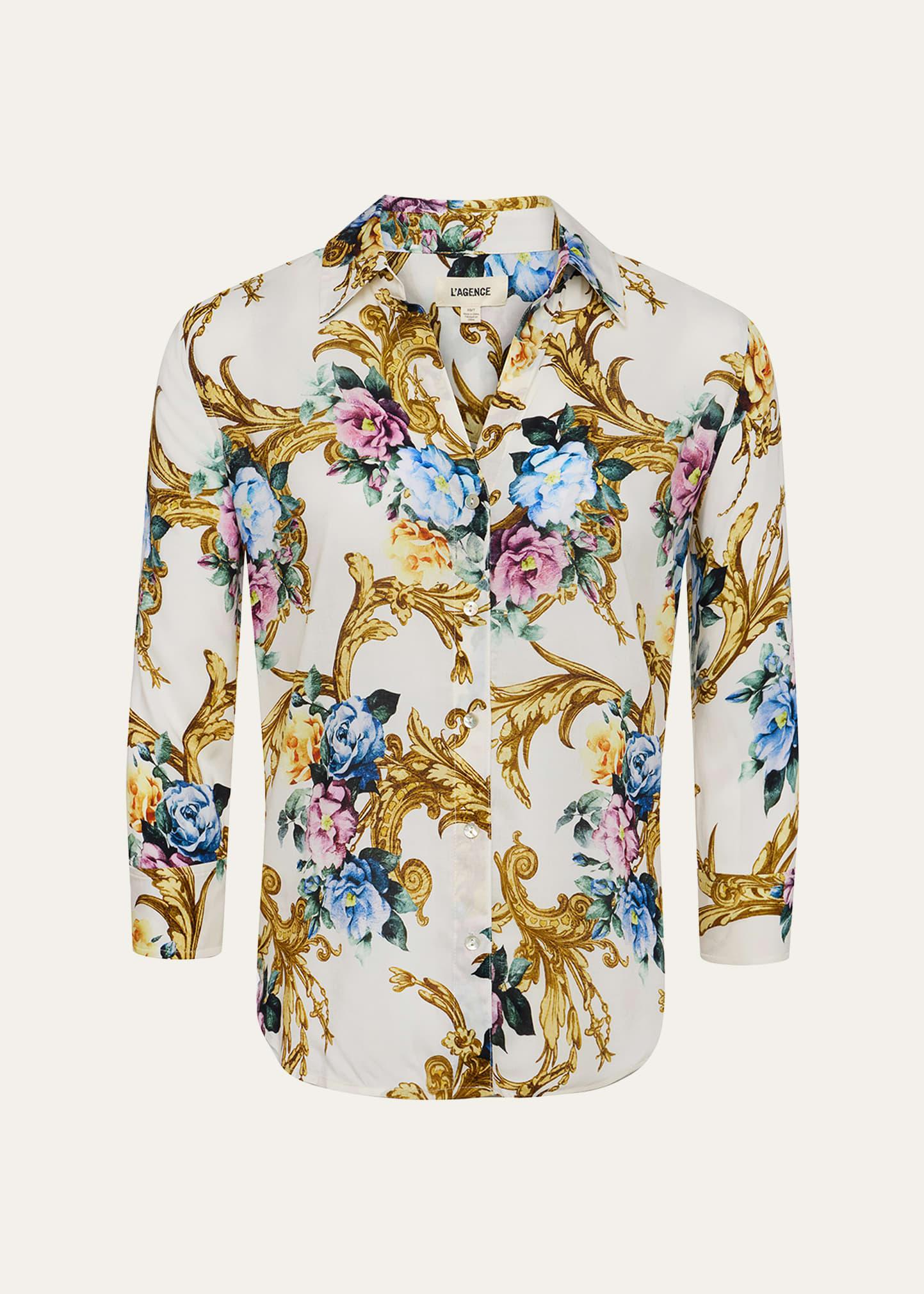 camille button-front blouse