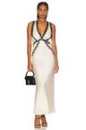 camille lace cross back midi dress