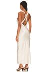 camille lace cross back midi dress