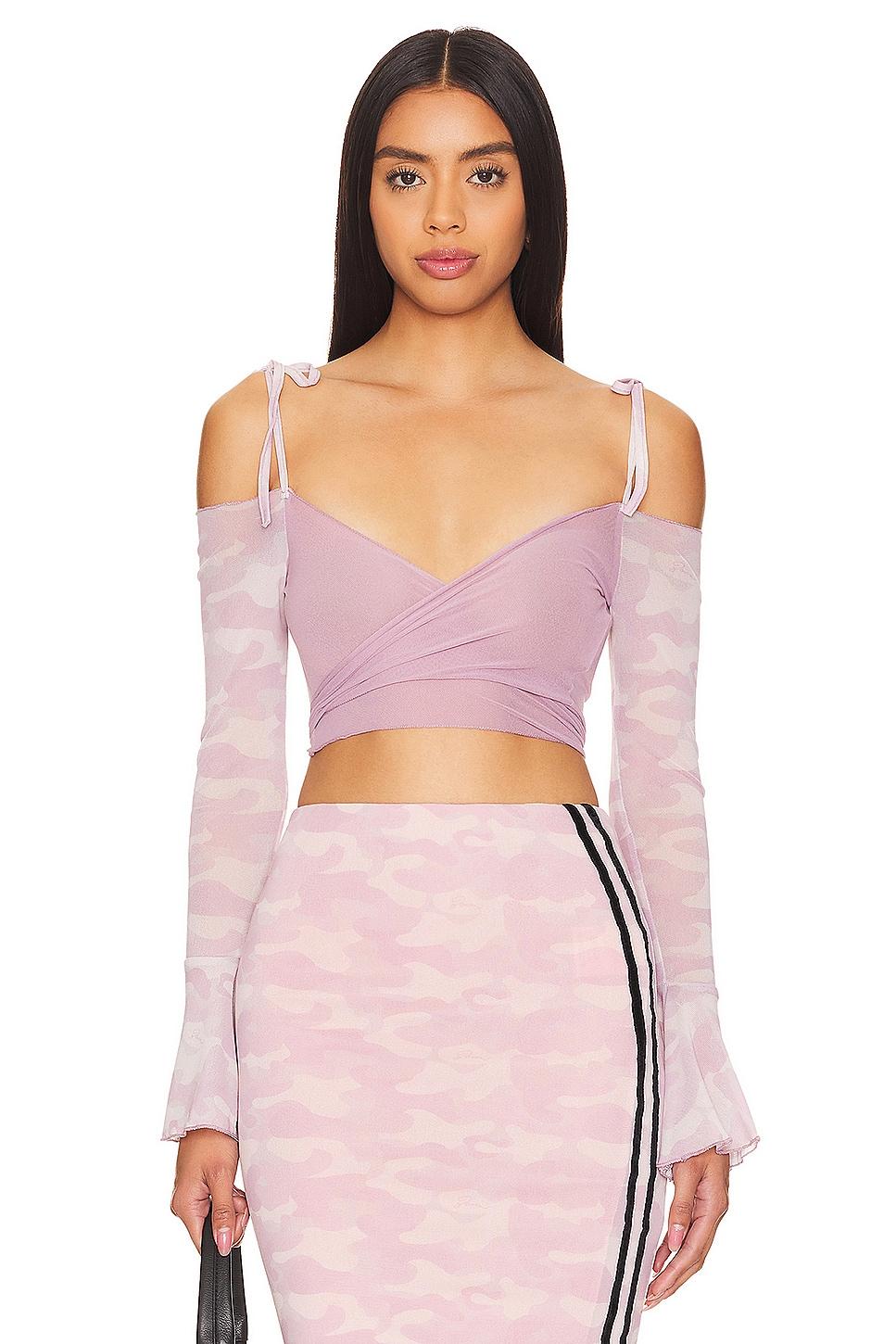 camo mesh wrap cardi