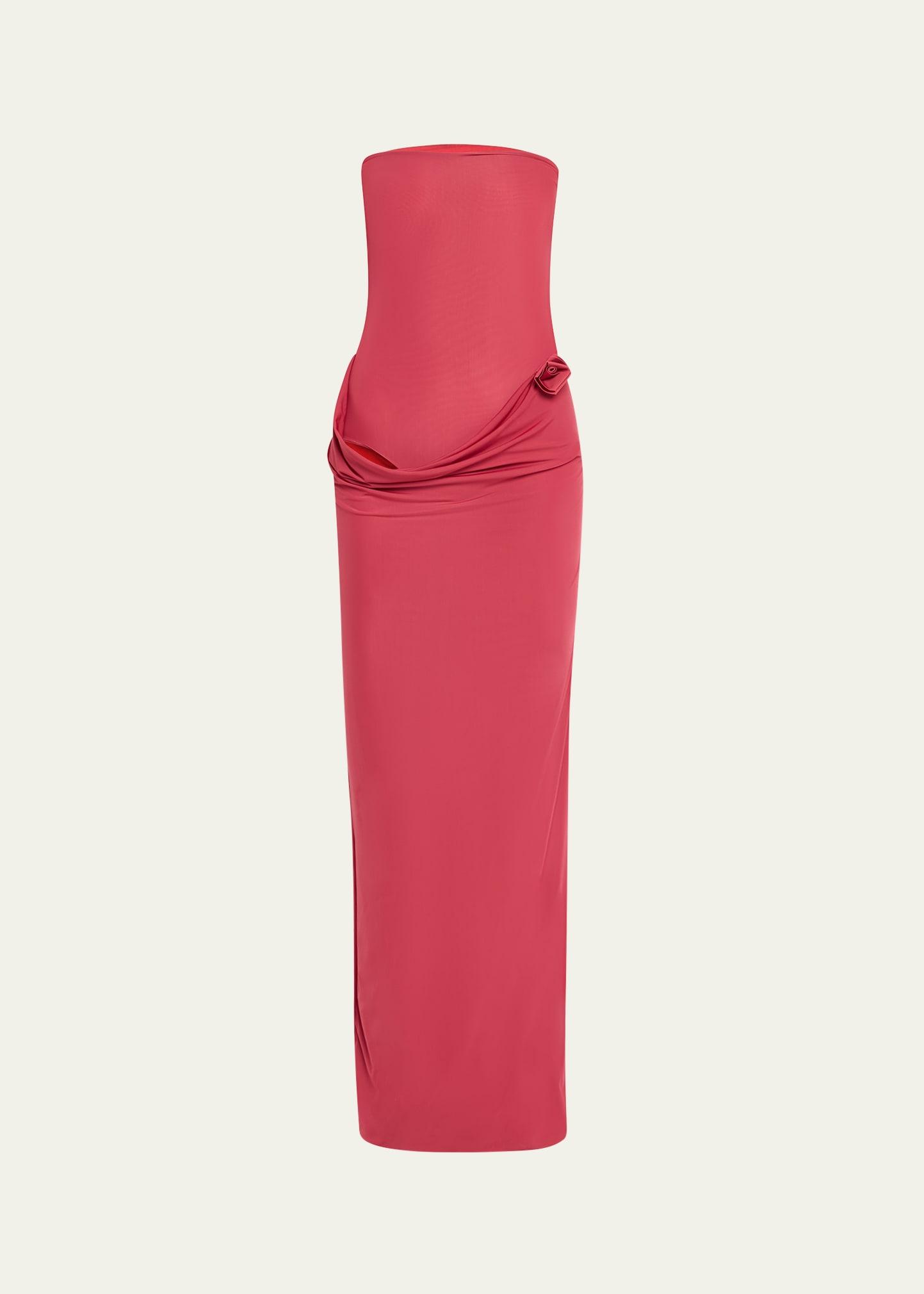 campano strapless maxi dress