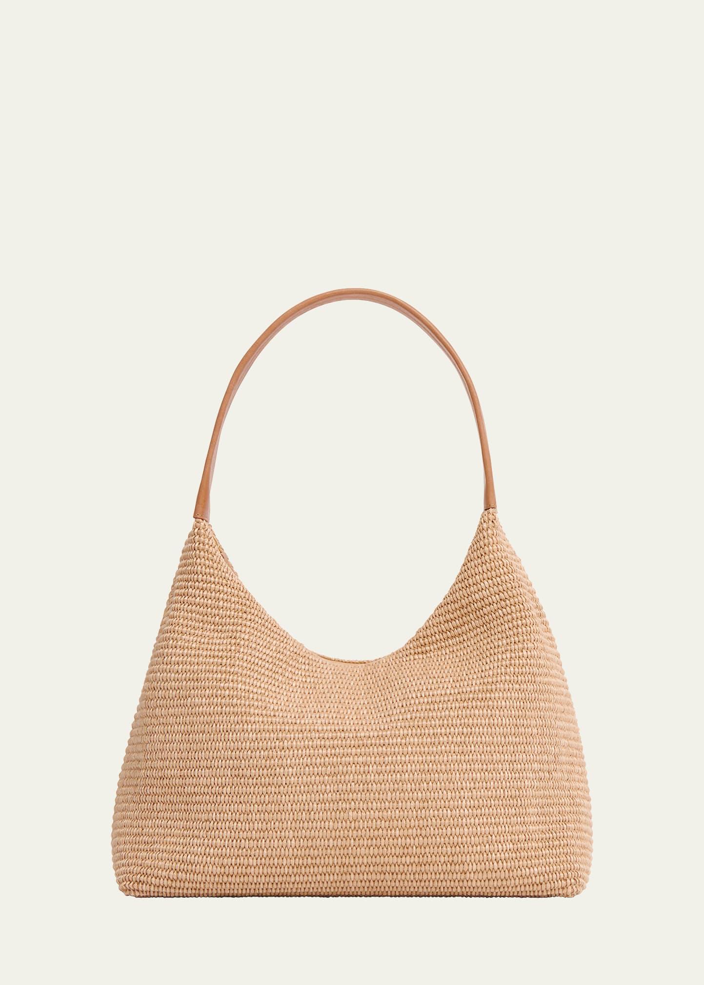 candy zip raffia shoulder bag