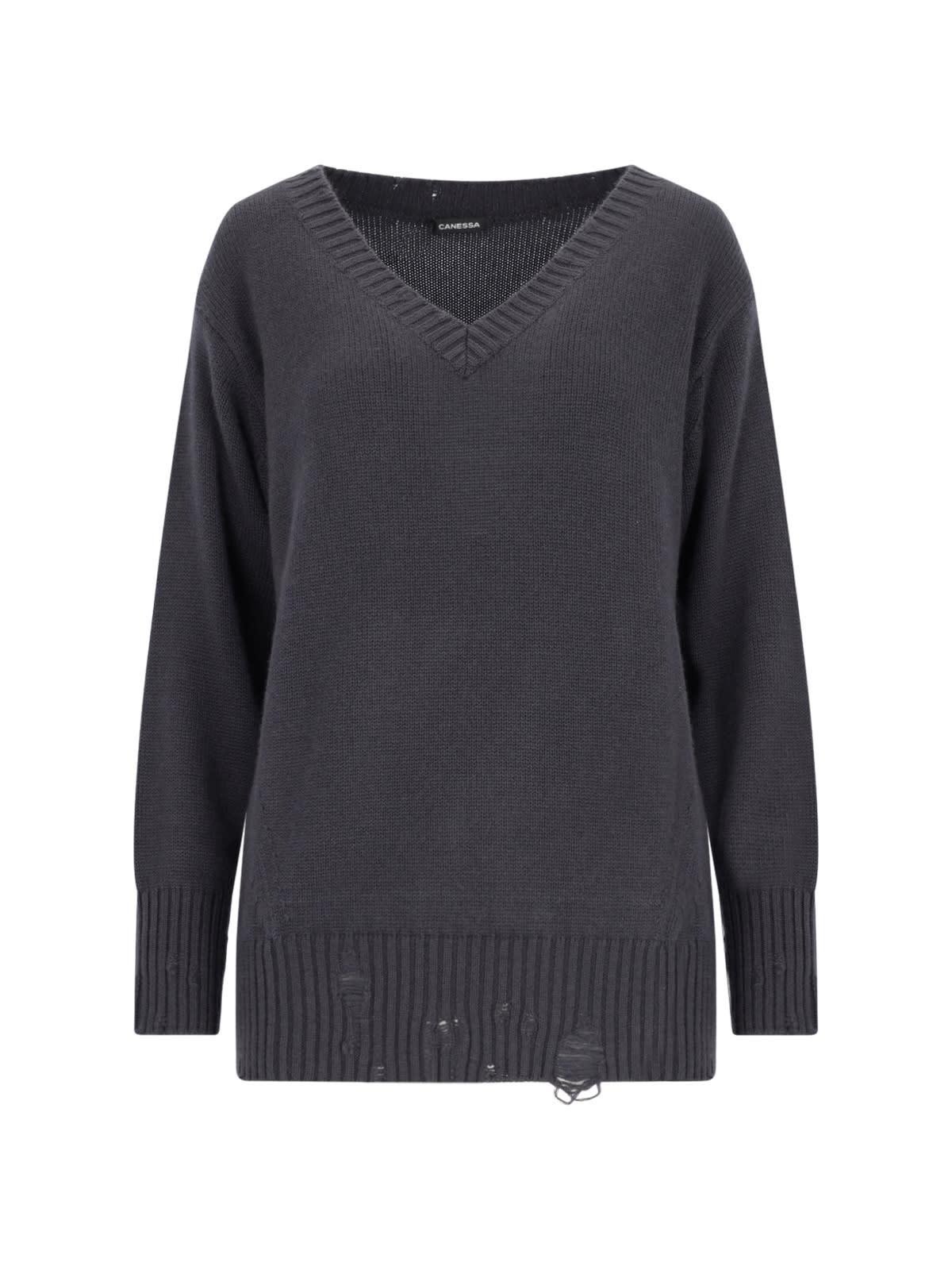 canessa destroyed detail sweater