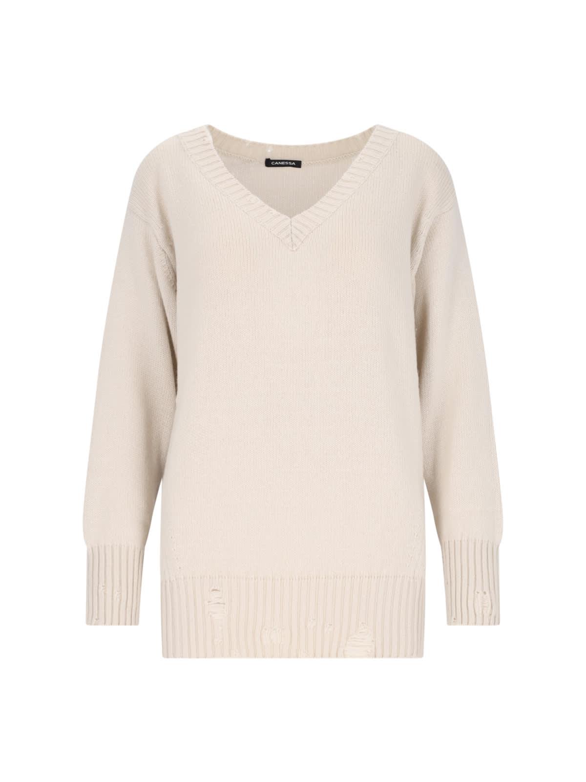 canessa destroyed detail sweater