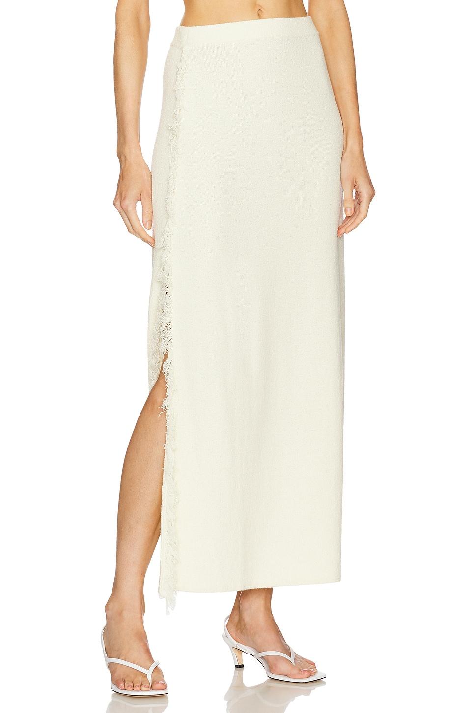 canton fringe knit skirt