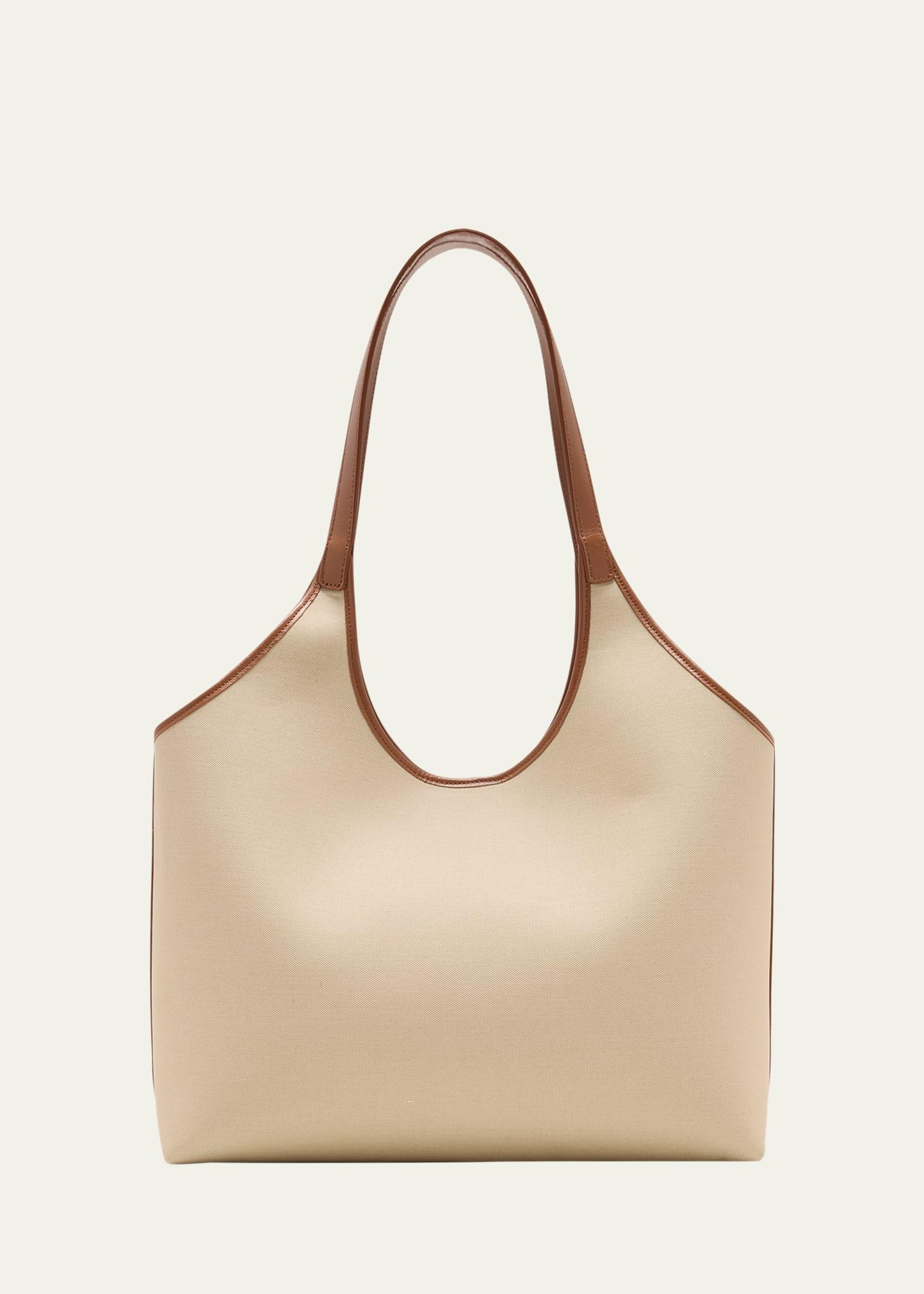 canvas basket shoulder bag
