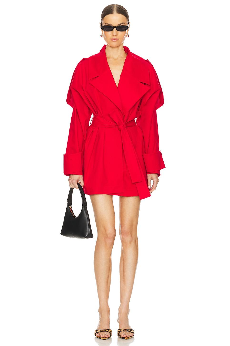 canvas belt detailed jacket dress